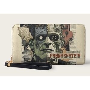 "Frankenstein" Old ParchmentWallet Goth Halloween New NWT Grunge Emo Excellent